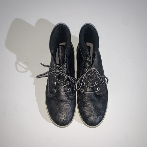 Timberland Boots Womens Size 8 Black Leather High Top Sensorflex Casual Shoes - Picture 5 of 9